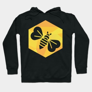 hexagonal modern bee logo and vector icon Hoodie